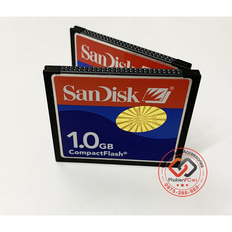 Thẻ nhớ SanDisk Compact Flash Card CF dung lượng 1GB cho công nghiệp máy CNC máy ảnh