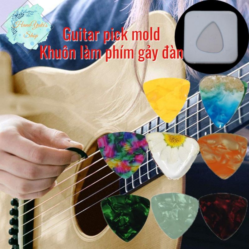 Khuôn làm phím gãy đàn - Guitar pick mold - dùng trong sáng tạo nghệ thuật thủ công - Resin, Jesmonite Handmade