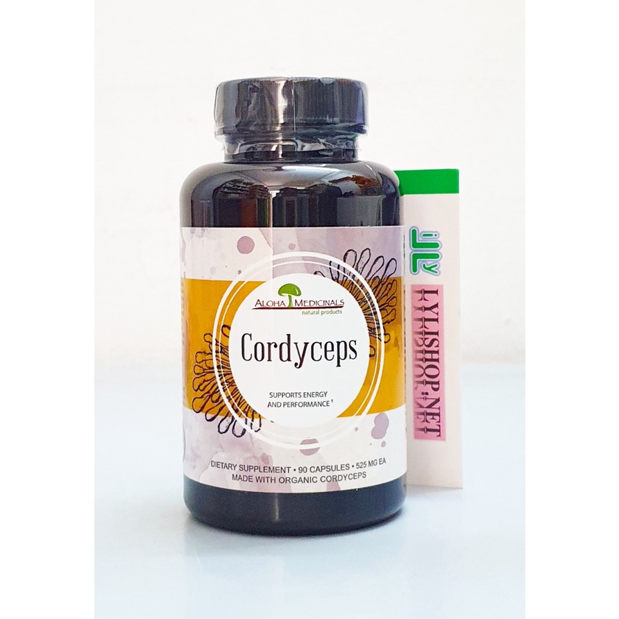 Đông trùng hạ thảo Aloha Medicals Cordyceps 525 mg chai 90 viên từ Mỹ
