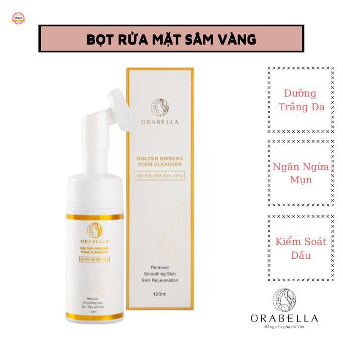 Sữa Rửa Mặt Sâm Vàng Cao Cấp Tinh Chất Nhân Sâm Tự Nhiên Kèm Đầu Cọ Massager. Chính Hãng Orabella | BigBuy360 - bigbuy360.vn