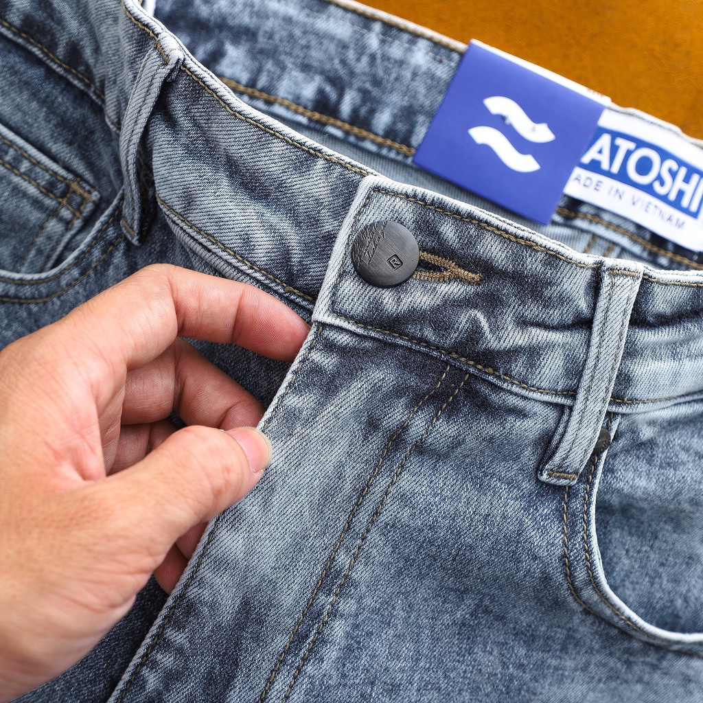 Quần jean nam SATOSHI SAQJ46 dáng slimfit ống vừa, phong cách trẻ trung, co giãn thoải mái
