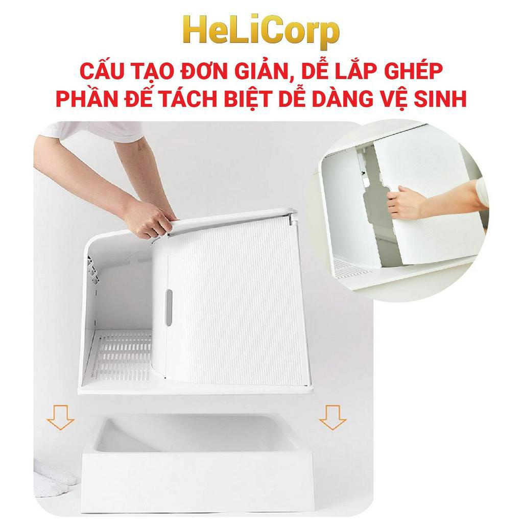 Nhà Vệ Sinh Cho Mèo Cao Cấp White Villa PETKIT Kín Đáo, Chống Văng Cát, Khử Mùi Hiệu Quả - HeLiCorp