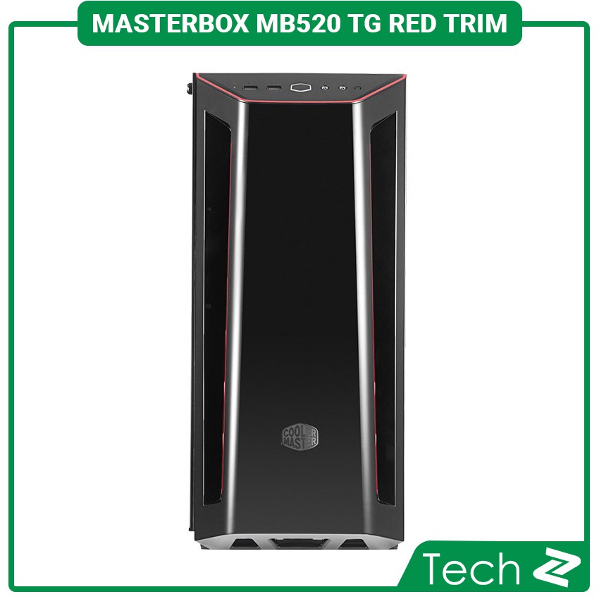 Vỏ Case Cooler Master MasterBox MB520 TG Red Trim (Mid Tower/Màu Đen)