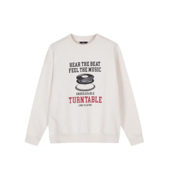 Áo sweater nỉ lót bông unisex xuất Hàn xịn TOPTEN 022 kèm hình thật AMGOBET