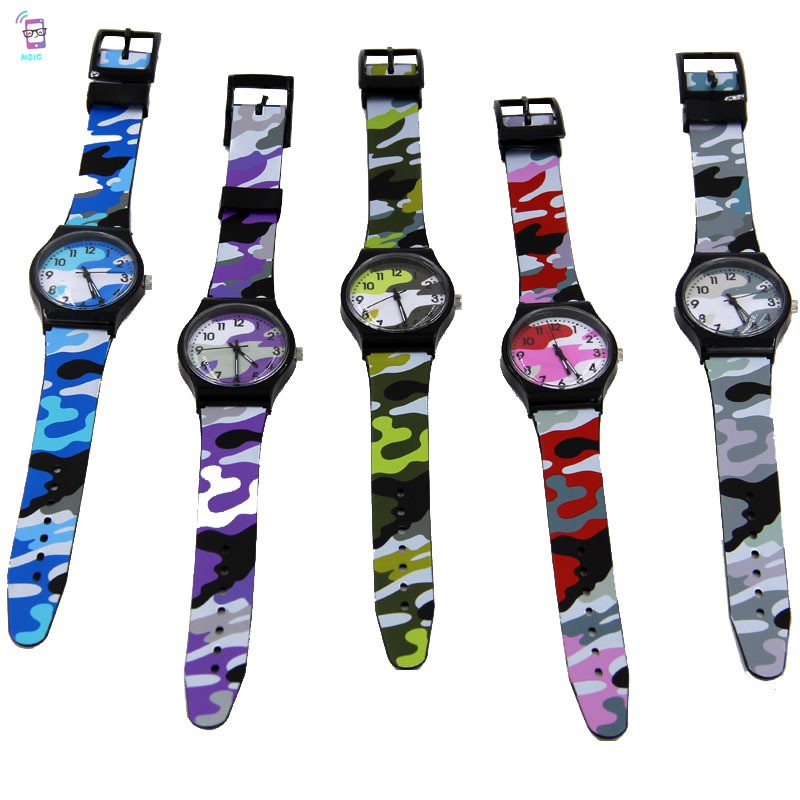 VN (Hàng Mới Về) 1 Đồng Hồ Đeo Tay Dây Nhựa Pvc Họa Tiết Rằn Ri Thời Trang Cho Bé | BigBuy360 - bigbuy360.vn