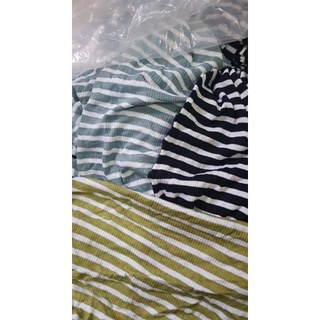 Vải thun gân kẻ sọc