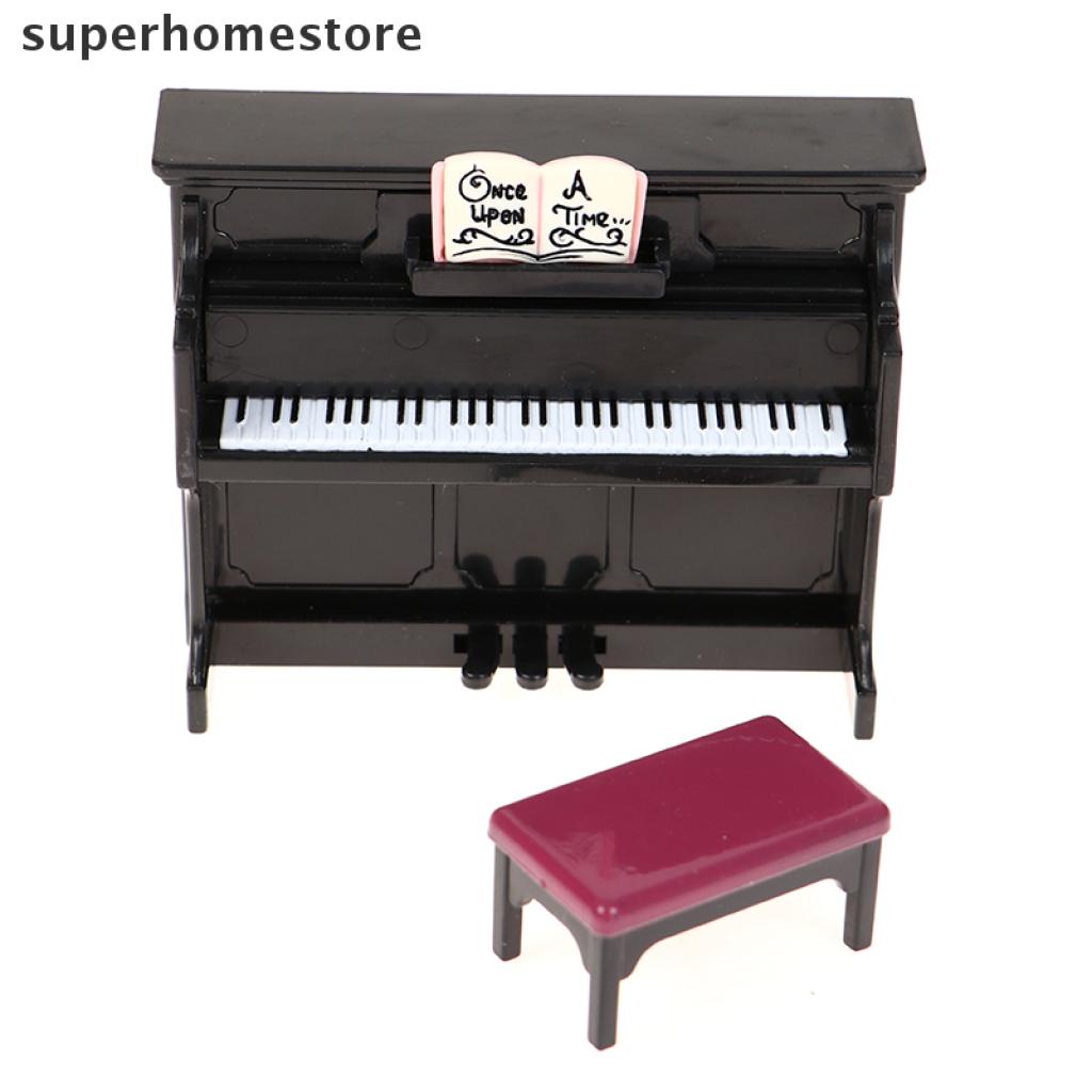 Đàn Piano Mini Bằng Nhựa Tỉ Lệ 1 / 12 Trang Trí Nhà Búp Bê