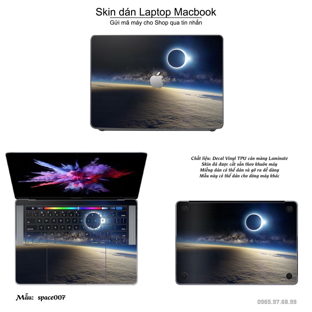 Skin dán Macbook mẫu không gian (đã cắt sẵn, inbox mã máy cho shop)