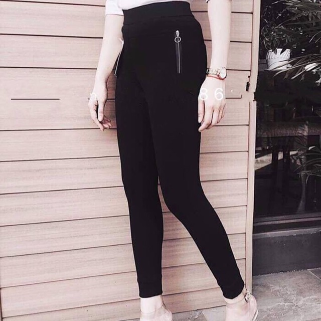 Quần legging nữ 2 khoá sườn umi hàn