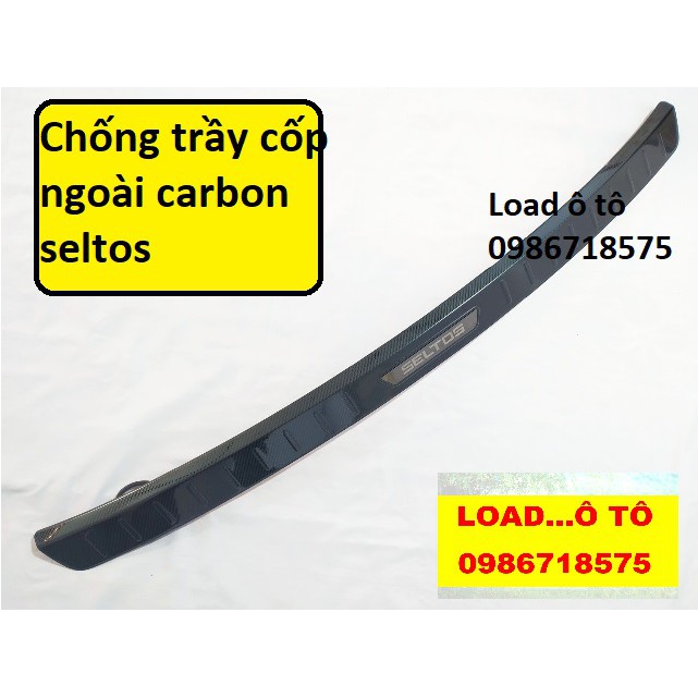 KIA Seltos ❤️ Chống Trầy Cốp Sau Xe KIA Seltos 2022-2020 Carbon Cao Cấp