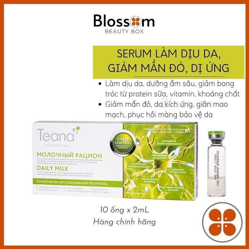 Serum phục hồi da koo, nhạy cảm, dãn mao mạch DAILY MILK TЕANA