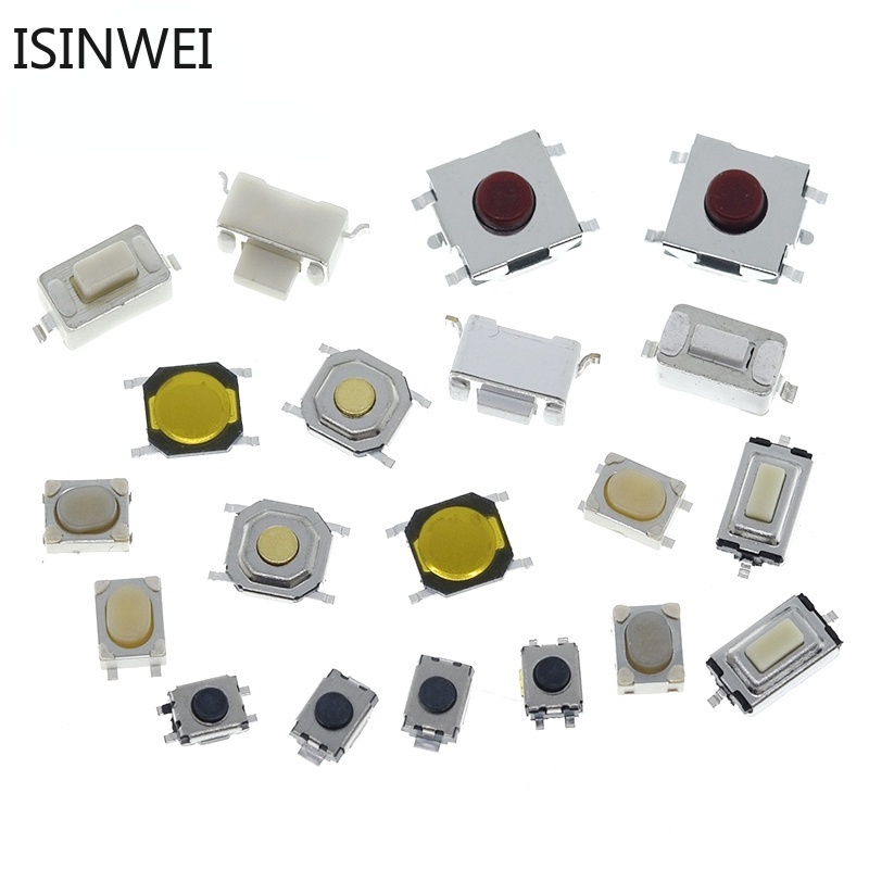 Set 100 Công Tắc Nhấn 3*6 3*4 4*4 SMD 2Pin 4Pin 3x4x2 3x6x4.3 3x6x2.5 3x6x5 4x4x1.5*2.5 Chất Lượng Cao