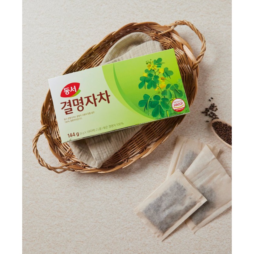 [DONGSUH] TRÀ HẠT MUỒNG 144G - [동서] 결명자차 8g*18티백