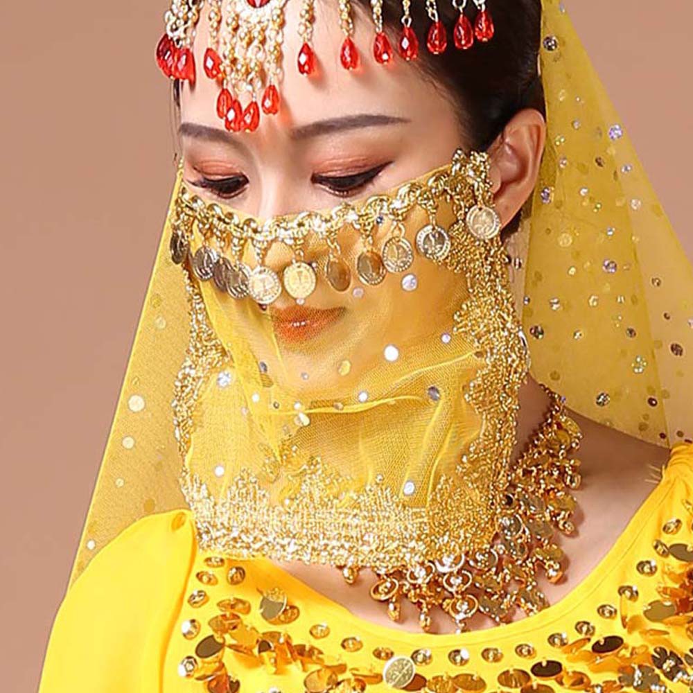 Váy Múa Bụng Đính Kim Sa Lấp Lánh Thời Trang Cho Nữ