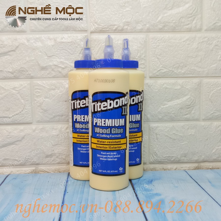 Keo dán gỗ chuyên nghiệp Titebond II (473ml) Nghề Mộc