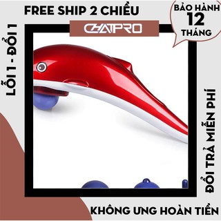 [Hàng Loại 1] Máy Massage Cầm Tay Cá Heo 3 Đầu RF-889