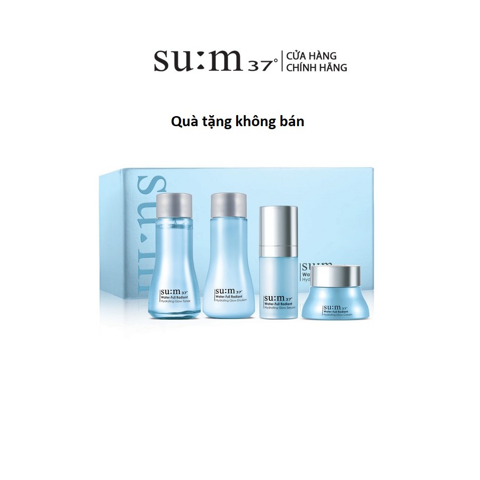 [HB Gift] Bộ dưỡng sáng da ẩm mịn 4 bước Su:m37 Water-full Radiant 4pcs Gimmick