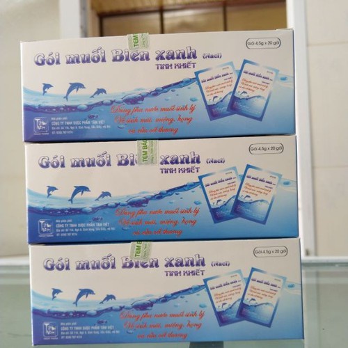 Gói Muối Biển Xanh Tinh Khiết An Toàn Tiện Dụng Hộp 20 Gói - TP119