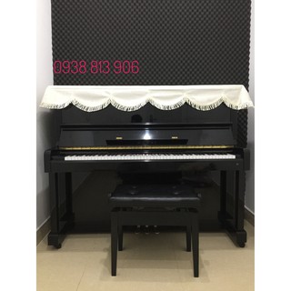 Khăn phủ đàn piano trắng trơn vải nhập