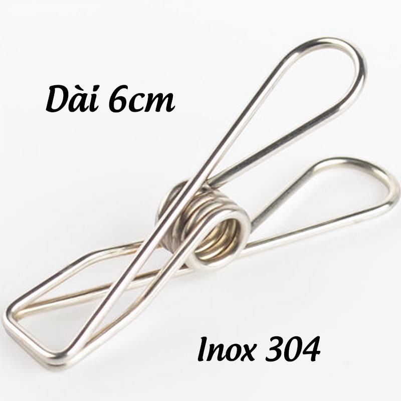 Kẹp quần áo chăn màn inox (5 cái)