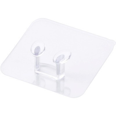 Set 5 Móc Nhựa Trong Suốt Dán Phích Cắm Chịu Lực Mạnh Cho Nhà Bếp/Văn Phòng