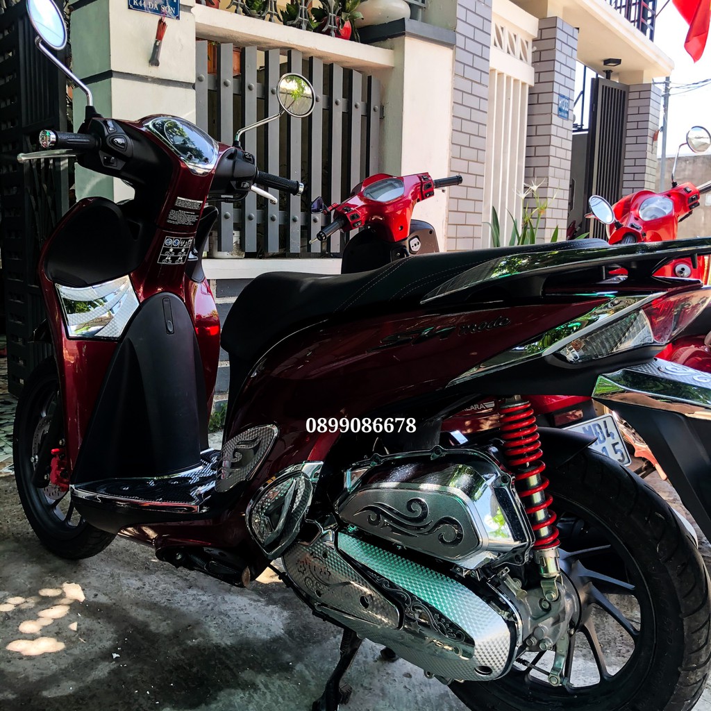Che Pô, Chụp Pô Lớn Xe SH Mode 2020, 2021, 2022, 2023 - Carbon, Crom, Cacbon, Chrome