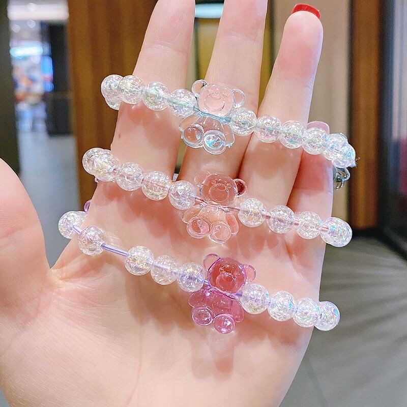 Dây cột tóc kiêm vòng tay hình gấu dễ thương cho nữ- Selenshop