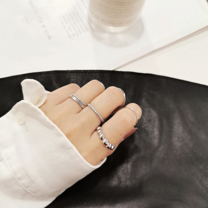 Set 7 nhẫn tay đơn giản thời trang nữ