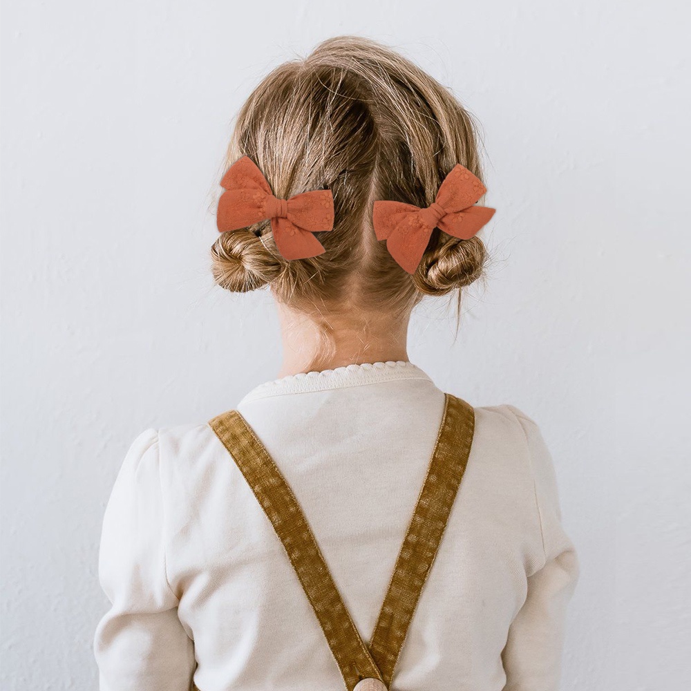 KIDSBOWS Cặp Kẹp Tóc Hình Hoa Rỗng Màu Trơn Thời Trang Cho Nữ
