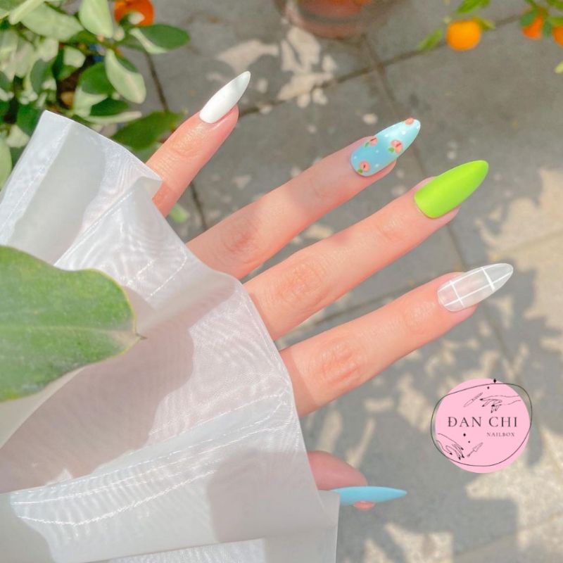 NailBox móng úp thiết kế sẵn Mẫu Hoạ Tiết Trái  dễ thương