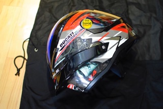 Tem Ducati Đỏ Đen dán Mũ Fullface