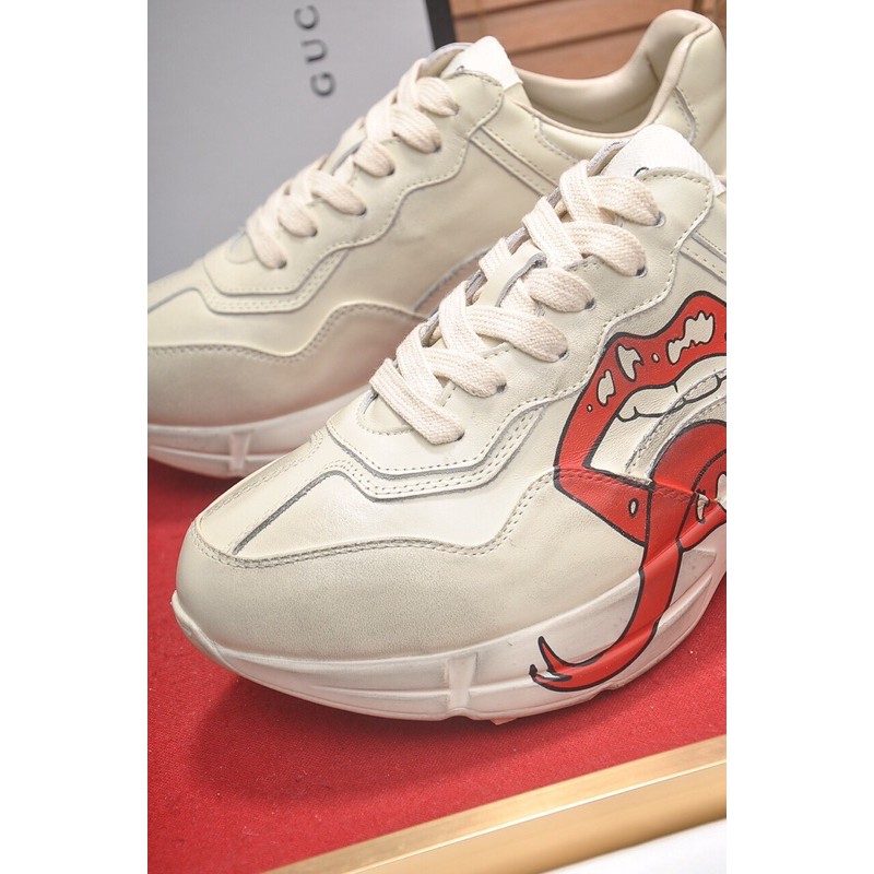 Giày sneaker thời trang nam nữ da thật mẫu Gucci = GC thiết kế siêu xinh.