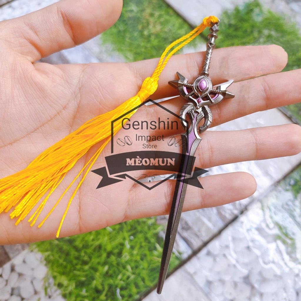 RĂNG NANH RỈ SÉT Mô hình kim loại trang bị game Genshin Impact 12cm