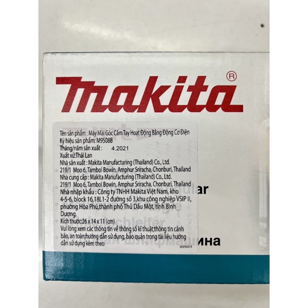 Máy mài góc cầm tay bằng điện Makita M9508B