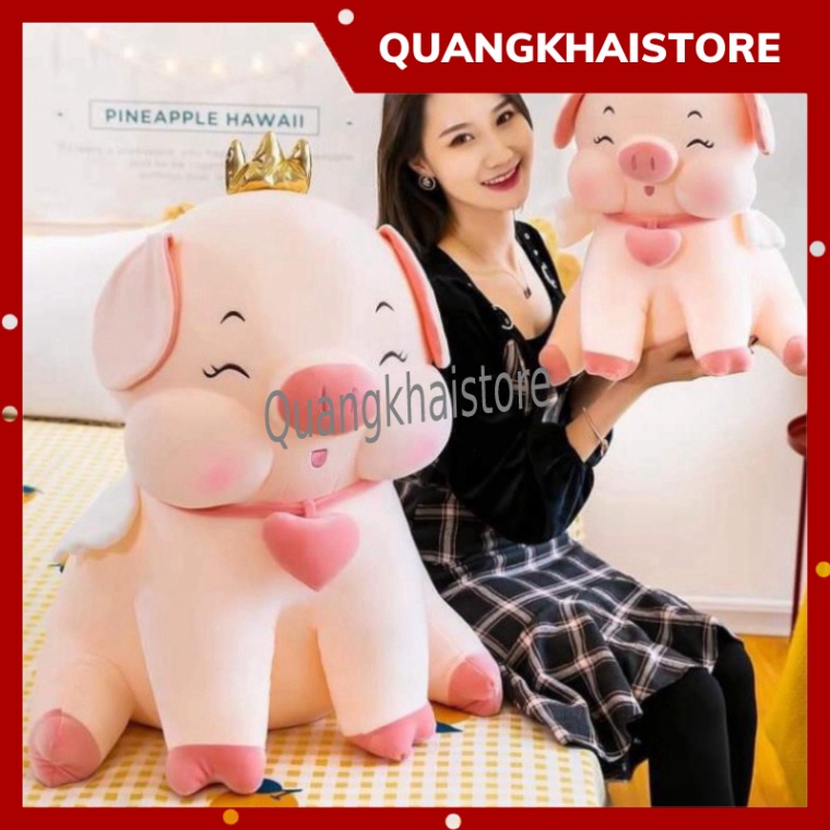 Gấu bông to Heo Lợn ôm bình sữa, Hổ ôm bình sữa , gối ôm hình thú nhồi bông Hổ ôm bình sữa siêu hot