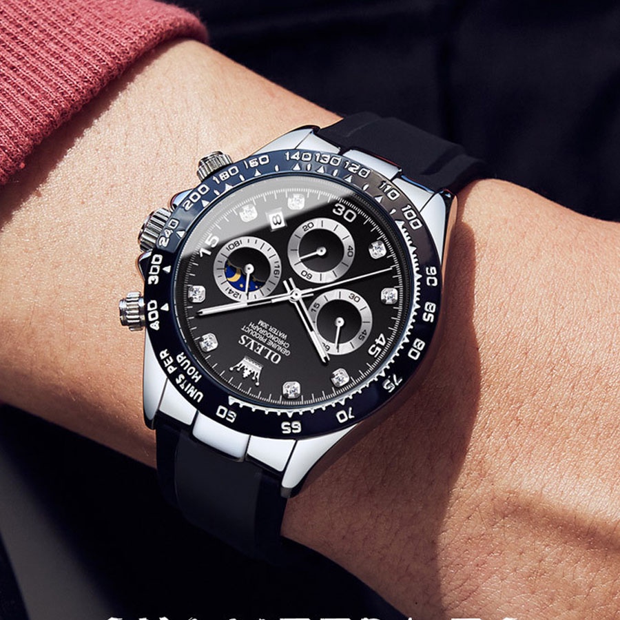 Đồng hồ nam chính hãng dây da siêu bền, chống xước, thiết kế trang trọng