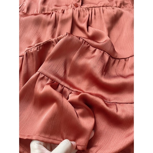 Áo babydoll nút gài xuất dư xịn