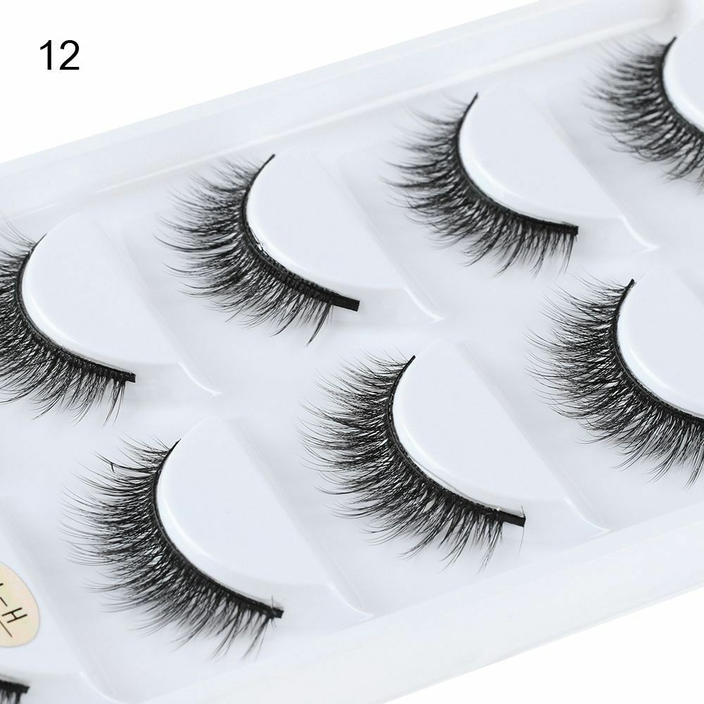 Set 5 Cặp Lông Mi Giả 3D Dài Mềm Mại Trang Điểm Chuyên Nghiệp