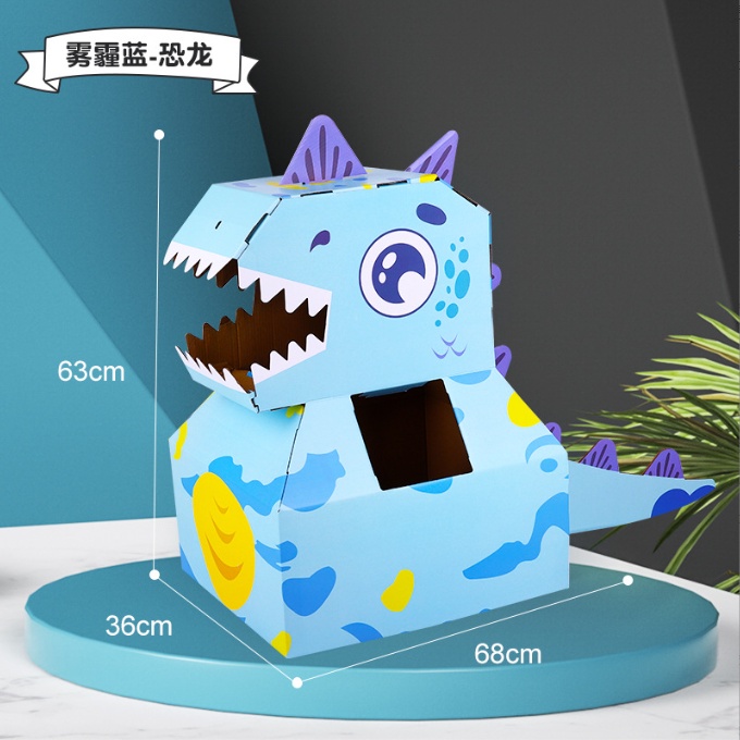 Mô hình khủng long bạo chúa bằng giấy carton cho trẻ em
