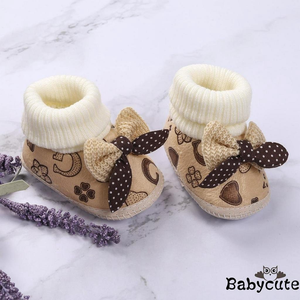 Giày bốt cổ cao đế mềm chống trượt dành cho bé tập đi
