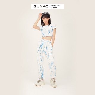 Quần thun nữ dài loang màu GUMAC phong cách unisex nhiều màu QB302