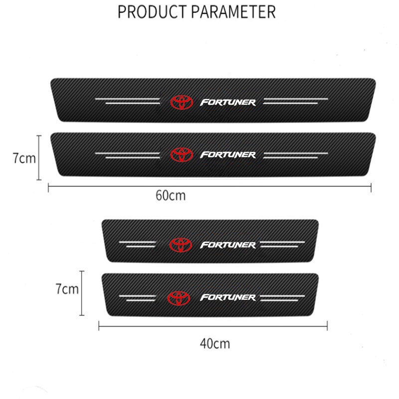 Miếng Dán Cửa Xe Hơi Toyota Bằng Sợi Carbon Chống Trầy Xước