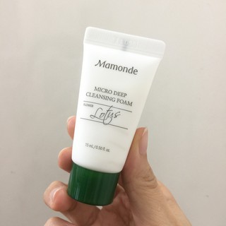 Sữa rửa mặt Mamonde Micro Deep Cleansing Foam 15ml làm sạch lỗ chân lông mụn đầu đen tách sét
