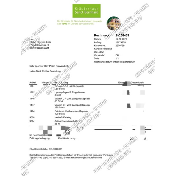 SANCT BERNHARD SANCT BERNHARD GINKGO KAPSELN 75MG - 30, 240VIÊN