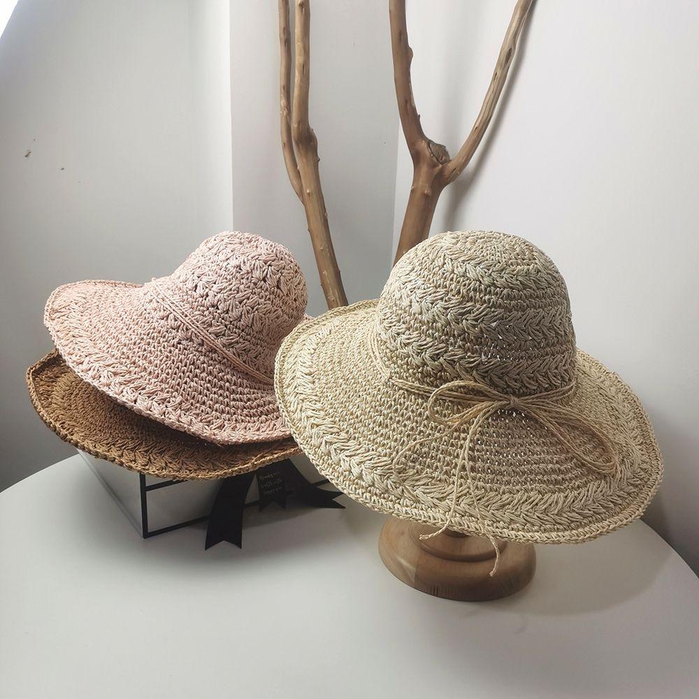 Mũ Cói Đi Biển Gấp Gọn Thời Trang Cho Nữ