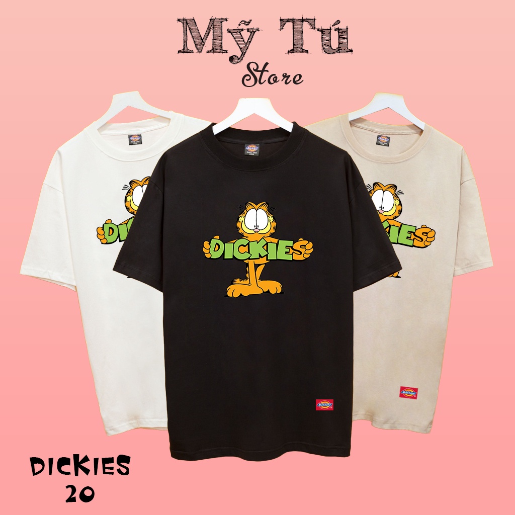 Áo Thun Dickies Mèo Vàng form rộng - Cotton cao cấp -DK 20 - Mỹ Tú Store