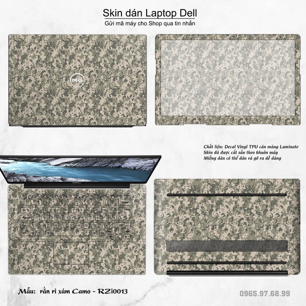 Skin dán Laptop Dell in hình rằn ri _nhiều mẫu 5 (inbox mã máy cho Shop)