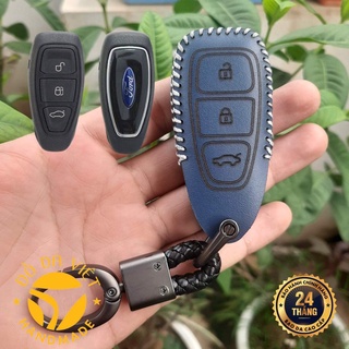Bao Da Chìa Khóa Ford Ecosport 2014-2017, Focus. Bảo hành 2 năm, da thật 100%
