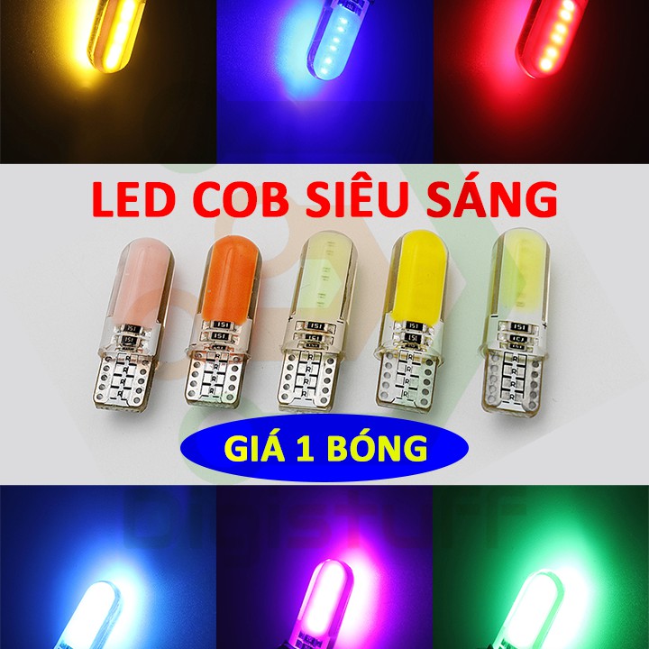 Đèn LED xi nhan demi COB T10 - đèn sương mù led gắn mặt đồng hồ ( taplo ) chiếu biển số