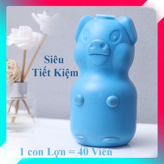 Viên tẩy bồn cầu ⚡freeship⚡ tẩy bồn cầu hình con lợn